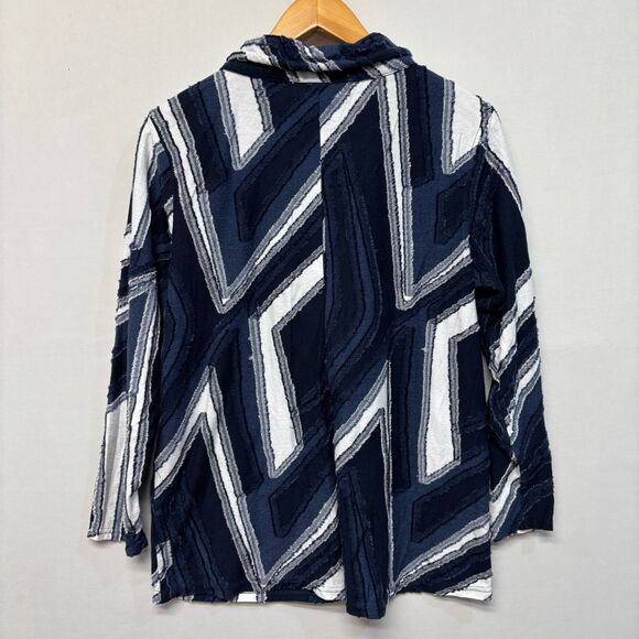 Lulu-B Women 3/4 Sleeve Blouse Top Shirt Size Medium Artsy C040 -17 - Picture 13 of 16